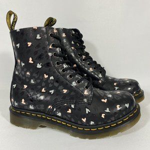 Dr. Martens 1460 Pascal Hearts Lace-Up Boot Size 6 / UK4